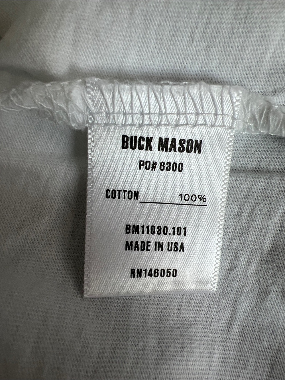New Buck Mason White Pima Classic Tee Size M - Picture 5 of 8